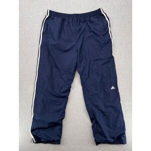 VTG Y2K Adidas ClimaProof Track Pants Men 2XL Navy 3 Stripe Retro Trackies